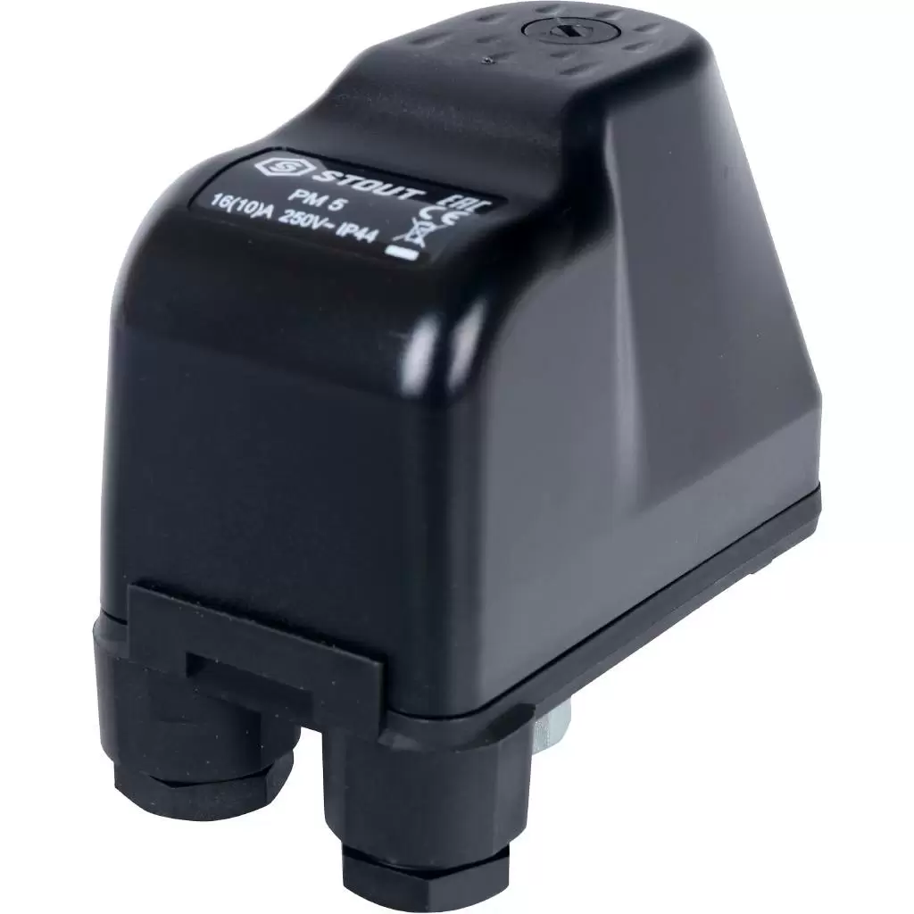Реле давления Stout для водоснабжения PM5G, 1-5 бар, 1/4", с накидной гайкой