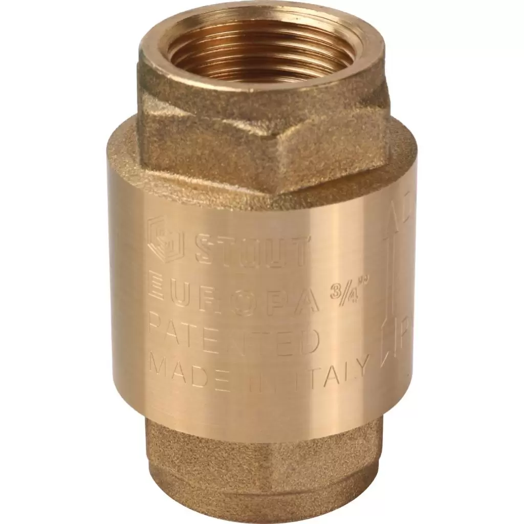 Обратный клапан Stout 3/4" пружинный с пластиковым седлом