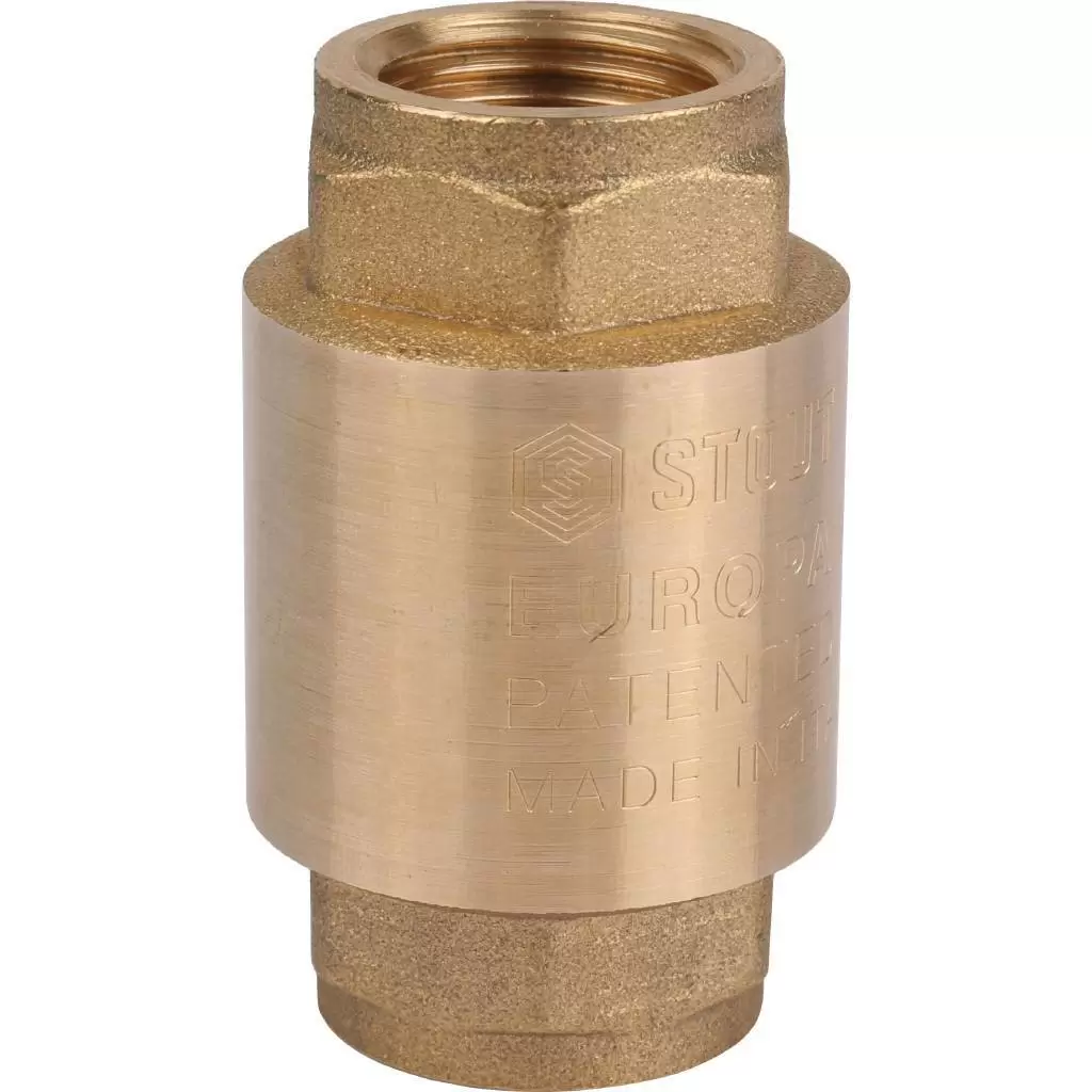 Обратный клапан Stout 1/2" пружинный с пластиковым седлом