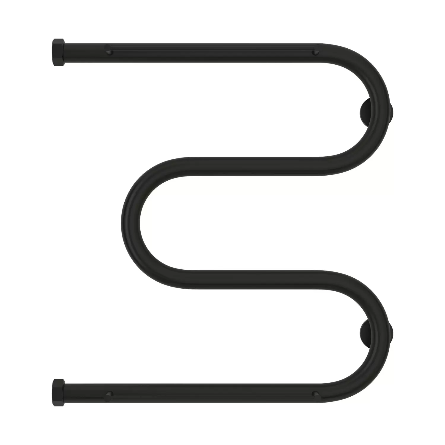 Водяной полотенцесушитель Сунержа М-образный 2П 500х500 Н. Г. 1 матовый черный