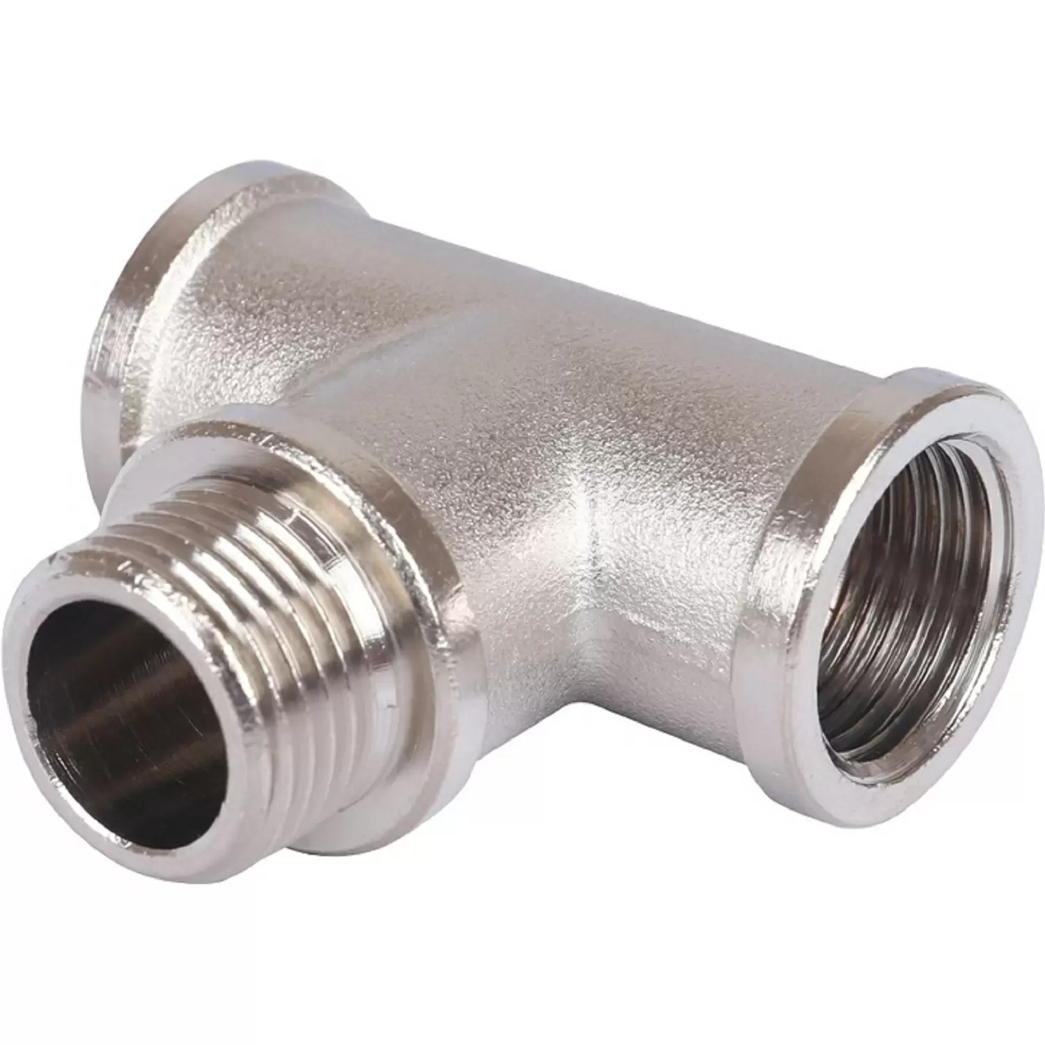Stout тройник ВНВ никелированный 1"x1"x1"