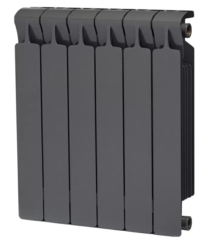 Радиатор биметаллический Rifar Monolit 500 Титан / RAL 7012 / 4 секции