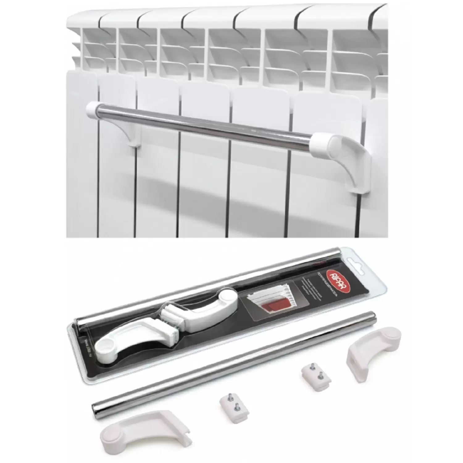 Полотенцедержатель Rifar для секционных радиаторов белый