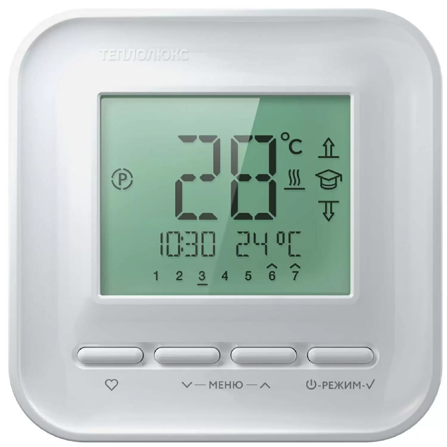 Терморегулятор Теплолюкс программируемый 520 белый