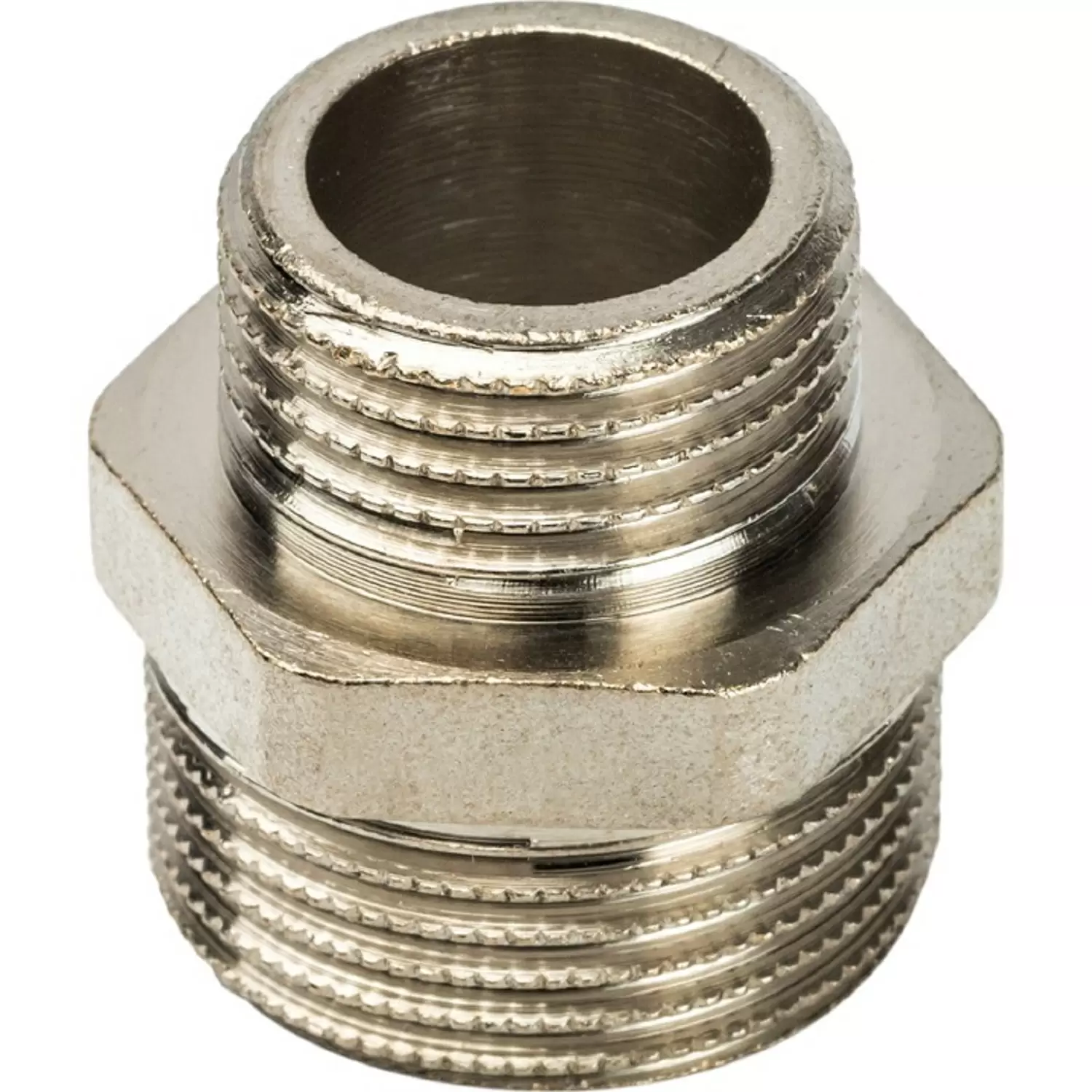 Stout ниппель НН переходной никелированный 1"x1/2"