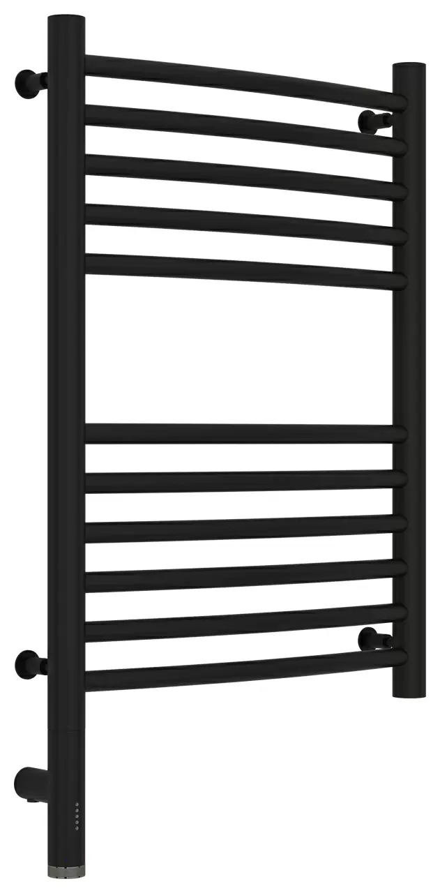 Полотенцесушитель электрический Сунержа Богема 3.0 выгнутая 600х400  МЭМ левый Матовый чёрный