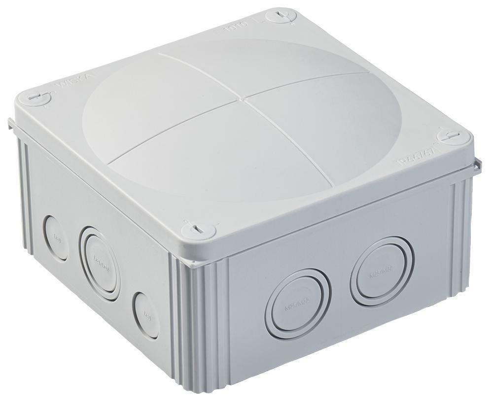Коробка распределительная WISKA COMBI 1010/5 LG (140х140х82), IP 66/67, с клеммником, серая