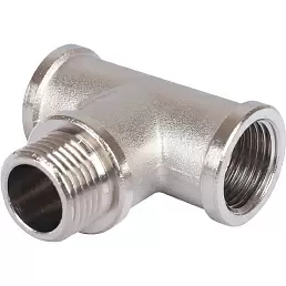 Stout тройник ВНВ никелированный 1"x1"x1"