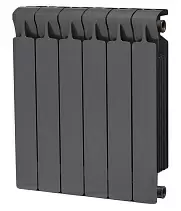 Радиатор биметаллический Rifar Monolit 500 Титан / RAL 7012 / 4 секции