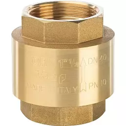 Обратный клапан Stout 1 1/2" пружинный с пластиковым седлом