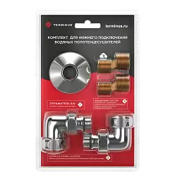 Комплект уголоков со сгоном Terminus 3/4"х1/2" г/ш (2 шт), эксцентрик (2 шт), отражатель (2 шт)