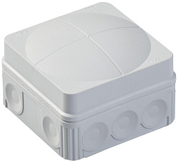 Коробка распределительная WISKA COMBI 108/5 LG (76х76х51), IP 66/67, с клеммником, серая