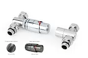 Автоматический терморегулятор Сунержа прямой 1/2" НР х 3/4" НГ (чёрный хром)