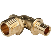 Угольник-переходник Stout с наружной резьбой 16xR 1/2" для труб из сшитого полиэтилена 