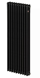 Стальной трубчатый радиатор Zehnder Charleston 3180/04 секций с боковой подводкой N1270 3/4" чёрный 