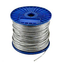 Трос 3 мм стальной оцинкованный в оплетке ПВХ 