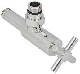 Вентиль Сунержа угловой (крест) G 1/2" НР х G 1/2" НР (Матовая Шампань)
