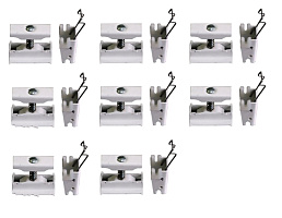 Комплект крепления Zehnder Set CVD 8xBH+CVD1, белый RAL 9016, 8 шт.