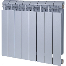 Радиатор биметаллический Global Style Plus 500 / grigio argento opaco / серый, 8 секций